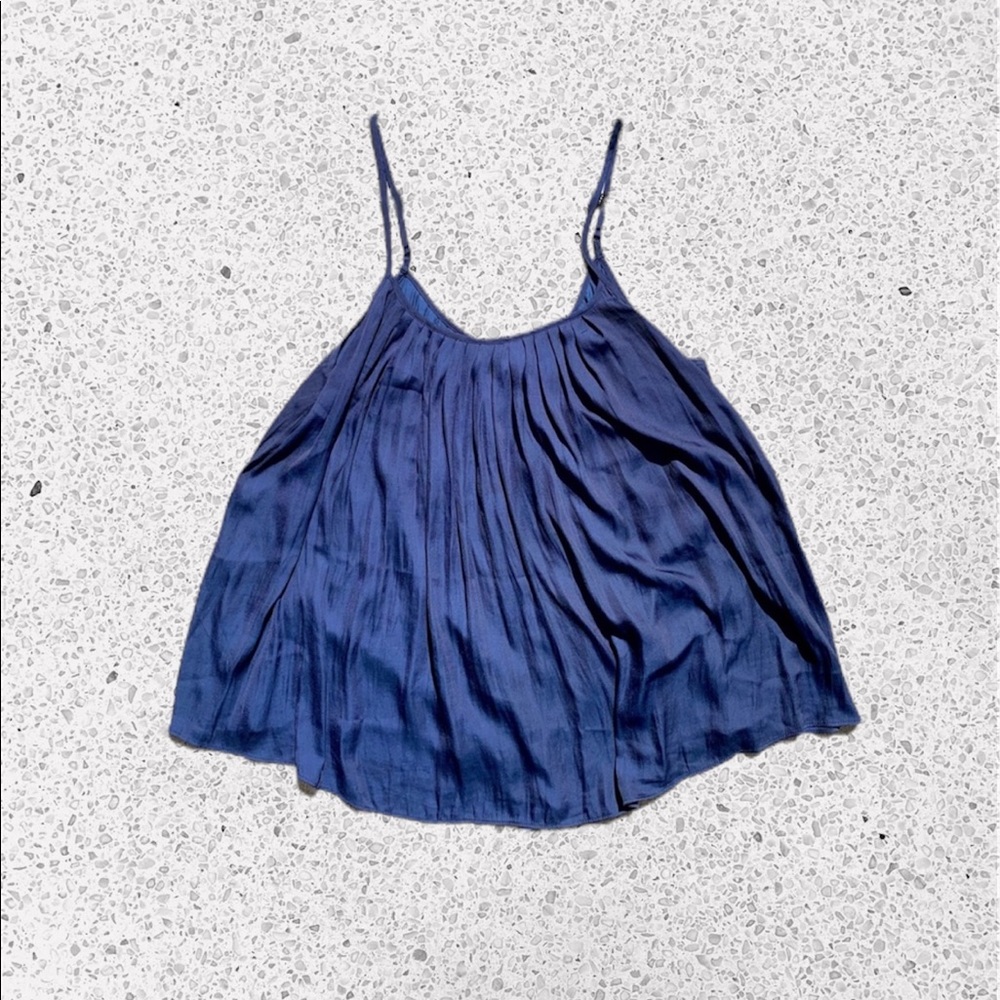gap pleated satin square neck camisole